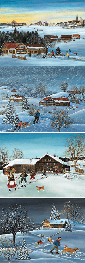 Kartenset Lilly Langenegger: Weihnachten/Neujahr