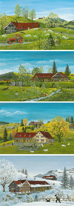 Kartenset Lilly Langenegger: Das Appenzellerland im Jahreslauf