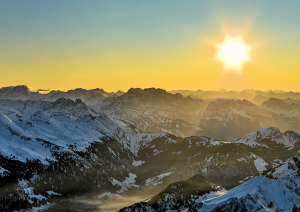 Blick vom Säntis Richtung Westen